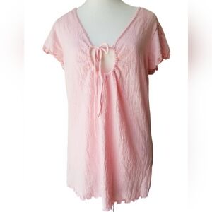 NWT Fashion Bug Vntg Plus Women 90s Babydoll Stretch Cutout Capped Sleeve 14/16W